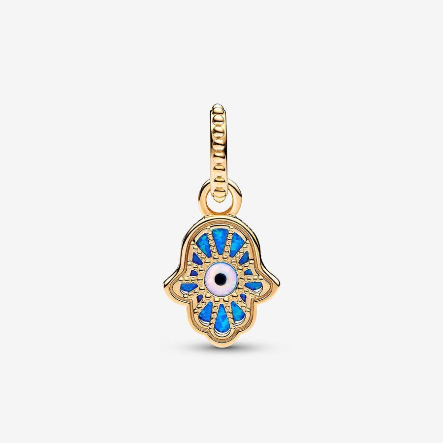 Pandora Mini Pendente Opalescente Hamsa Azul Best