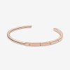 Pandora Bangle I-D Pandora Signature Revestido A Ouro Rosa Hot