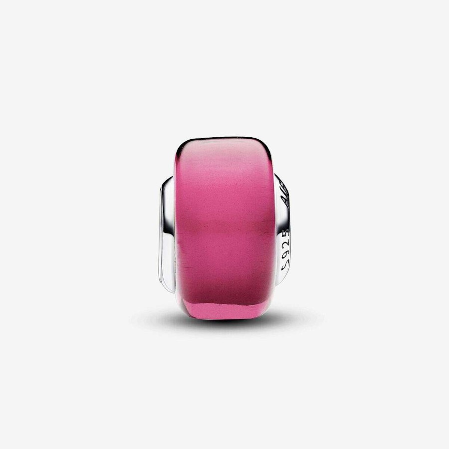 Pandora Mini Conta Vidro Murano Rosa Best