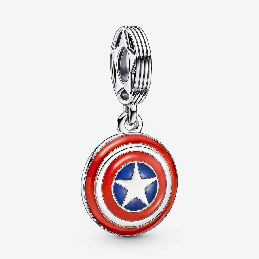 Pandora Conta Pendente Marvel The Avengers, Captain America Shield New