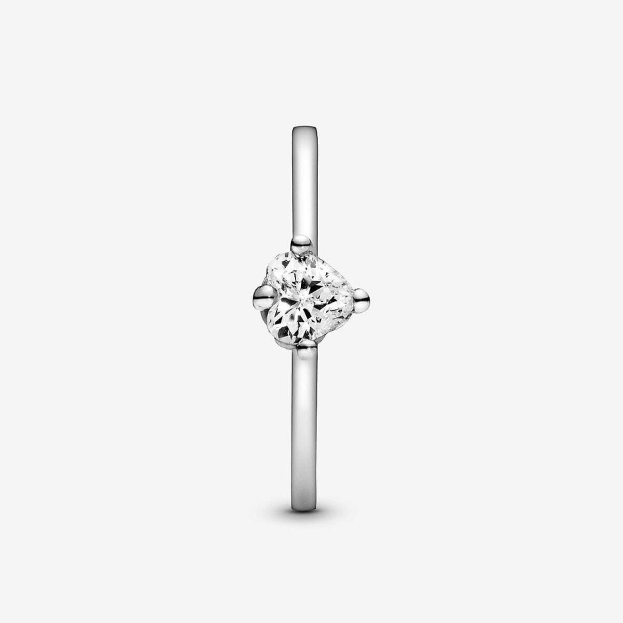 Pandora Anel Clear Heart Solitaire Hot