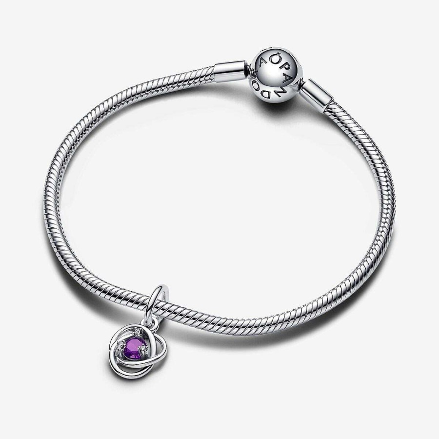 Pandora Conta Pendente Eternity Circle Azul Roxo New