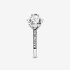 Pandora Anel Clear Sparkling Crown Prata Wholesale