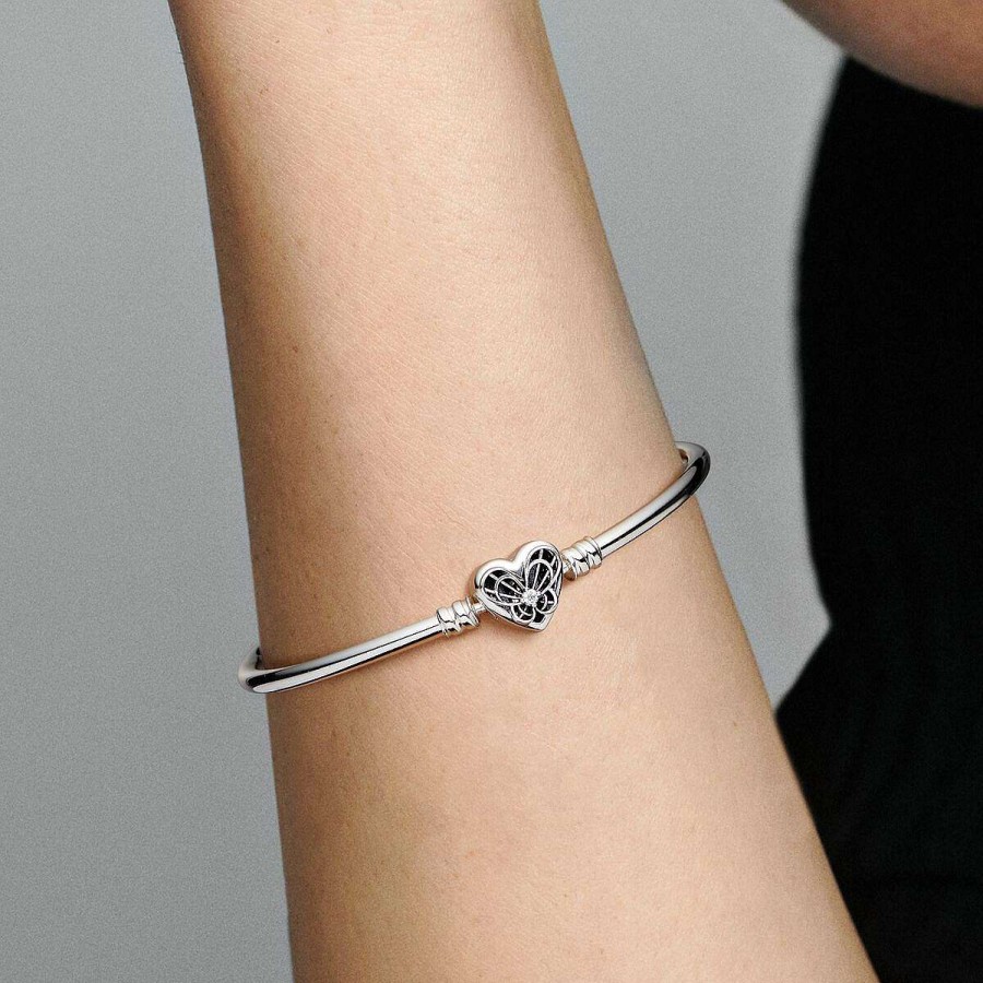 Pandora Bangle Heart & Butterfly Online