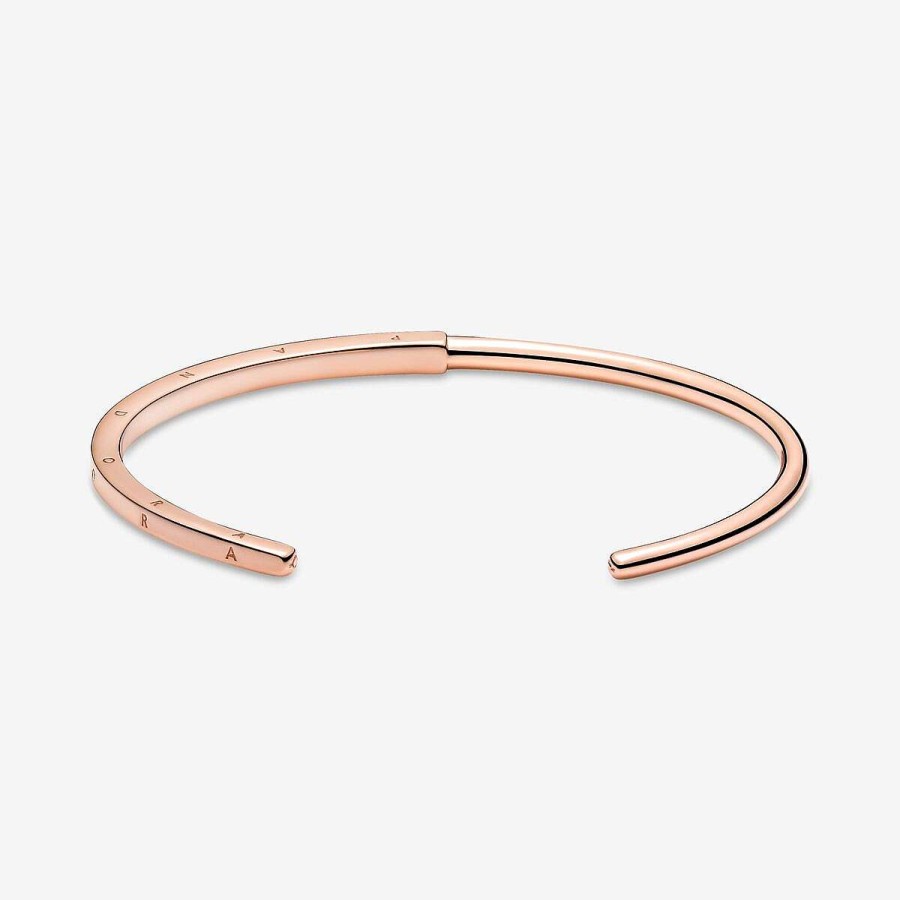 Pandora Bangle I-D Pandora Signature Revestido A Ouro Rosa Clearance