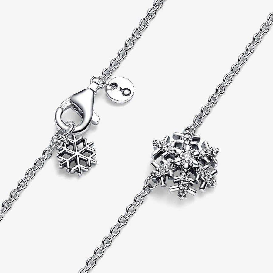 Pandora Colar Com Pendente Sparkling Snowflake Best