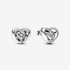 Pandora Brincos Radiant Heart & Floating Stone New