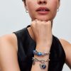 Pandora Conta Murano Iridescente Ondulado Azul Clearance