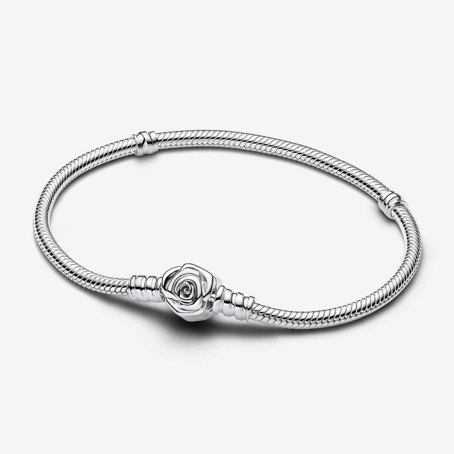 Pandora Pulseira Moments Snake Fecho Rosa Em Flor Online