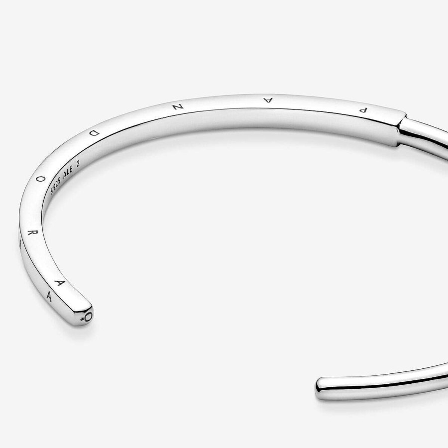 Pandora Open Bangle Signature Prata Online