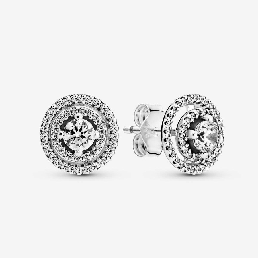 Pandora Brincos Sparkling Double Halo Hot