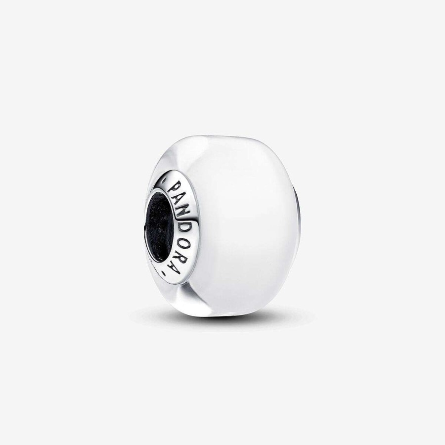 Pandora Mini Conta Vidro Murano Branco Online