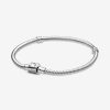 Pandora Pulseira Moments Com Fecho Barril Prata New