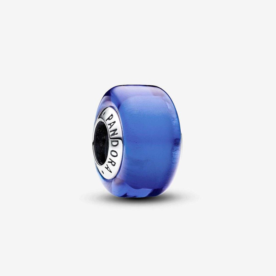 Pandora Mini Conta Vidro Murano Azul Hot