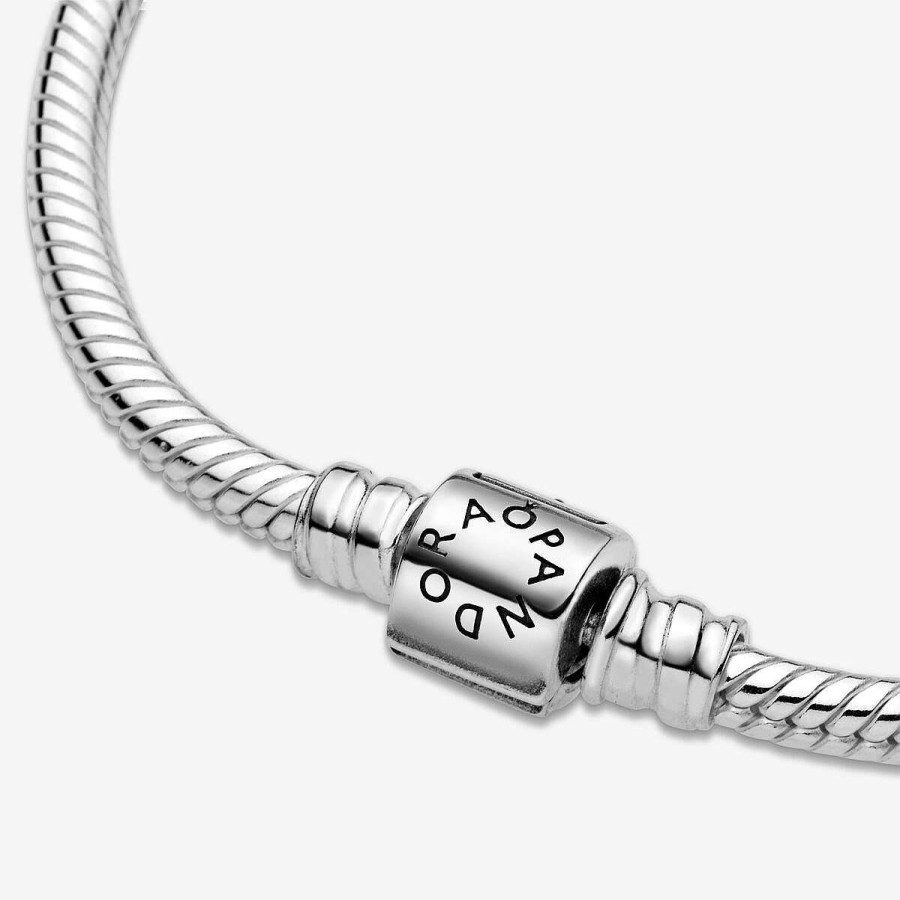 Pandora Pulseira Moments Com Fecho Barril Prata New