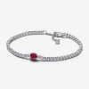 Pandora Pulseira Red Sparkling Round Pav Best