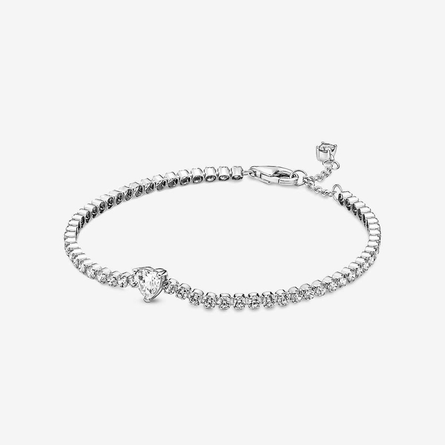 Pandora Pulseira Sparkling Heart Clearance