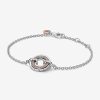 Pandora Pulseira Pandora Signature Dois Tons & Pav New