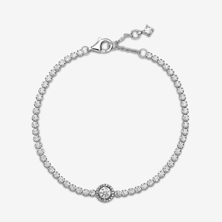 Pandora Pulseira De Zirc Nias Sparkling Halo Best