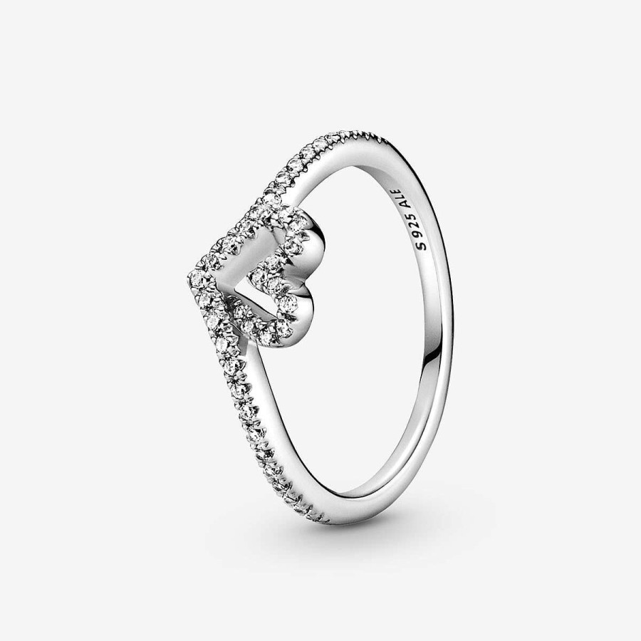 Pandora Anel Wishbone Cora O Brilhante Prata Online