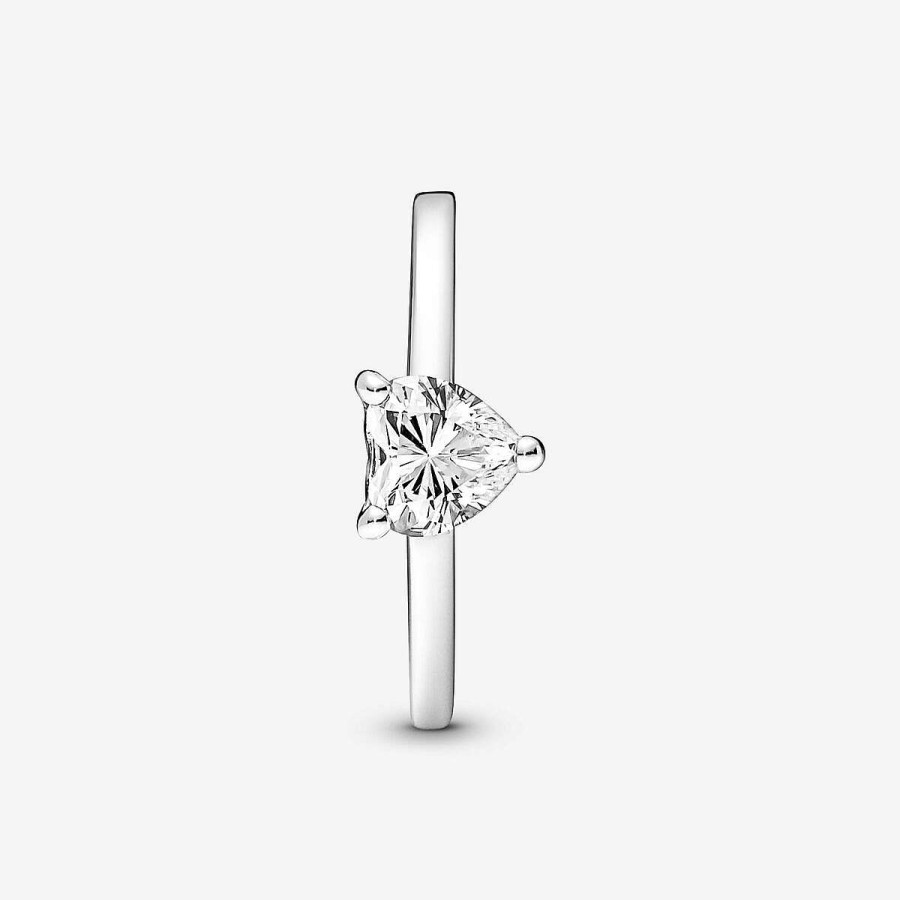 Pandora Anel Sparkling Heart Solitaire Best