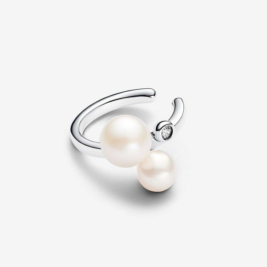 Pandora Brincos Ear Cuff Duo Treated Freshwater Cultured Pearls Hot