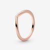 Pandora Anel Polido Wishbone Revestido A Ouro Rosa Online