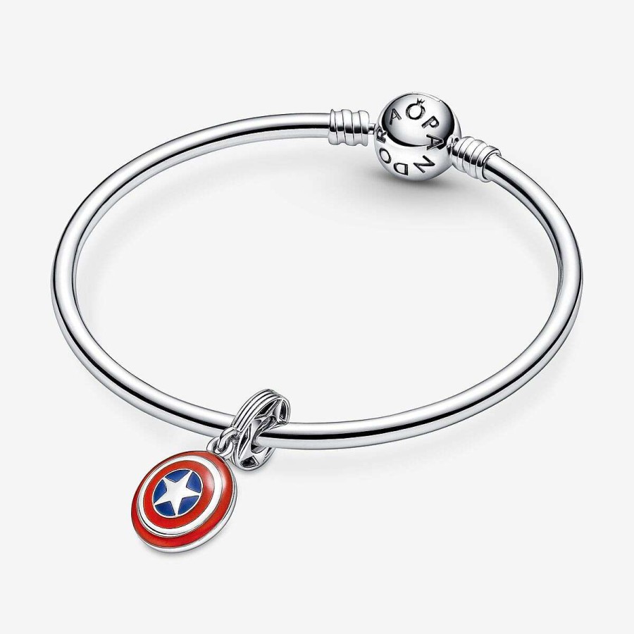 Pandora Conta Pendente Marvel The Avengers, Captain America Shield New