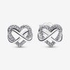 Pandora Brincos Sparkling Infinity Heart Prata Online