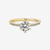 Pandora Anel Clear Sparkling Crown Solitaire Revestido A Ouro Clearance