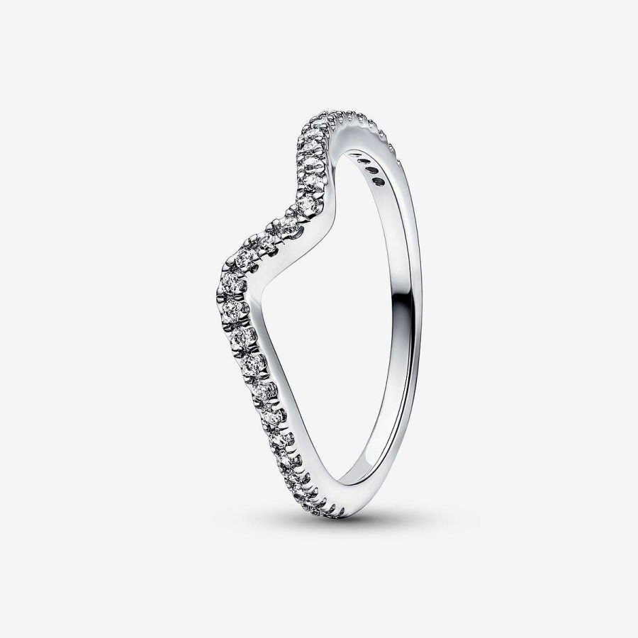 Pandora Anel Sparkling Wave Prata Hot