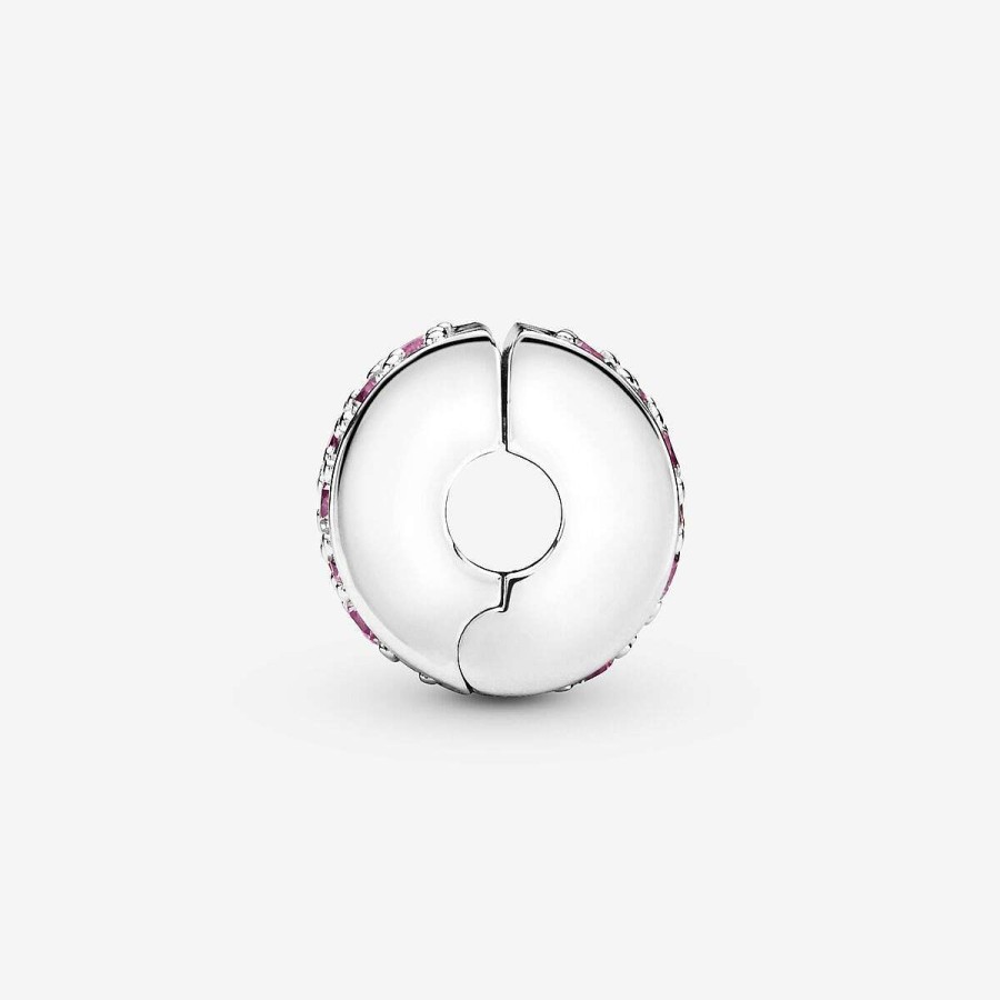 Pandora Clip Pav Cor-De-Rosa Pandora Rose Prata New