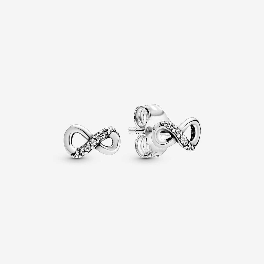 Pandora Brincos Sparkling Infinity Prata Online