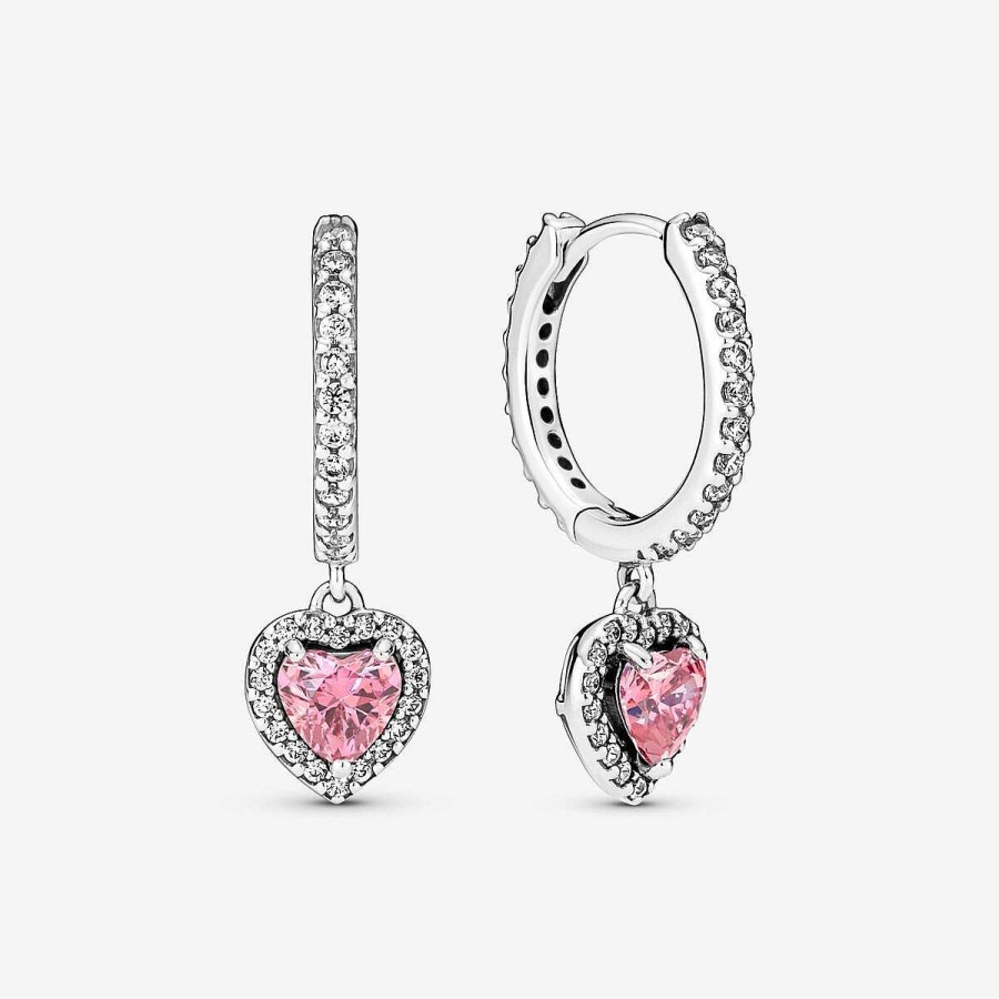 Pandora Argolas Sparkling Halo Heart Best