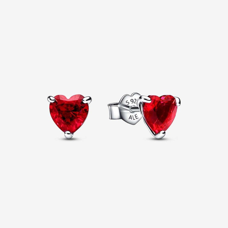 Pandora Brincos Red Heart New