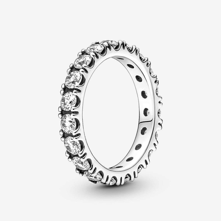 Pandora Anel Sparkling Row Eternity Prata Wholesale