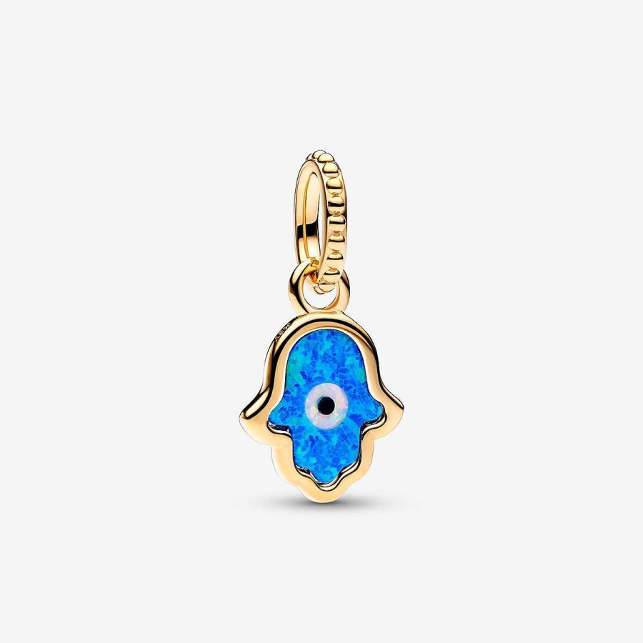 Pandora Mini Pendente Opalescente Hamsa Azul Best