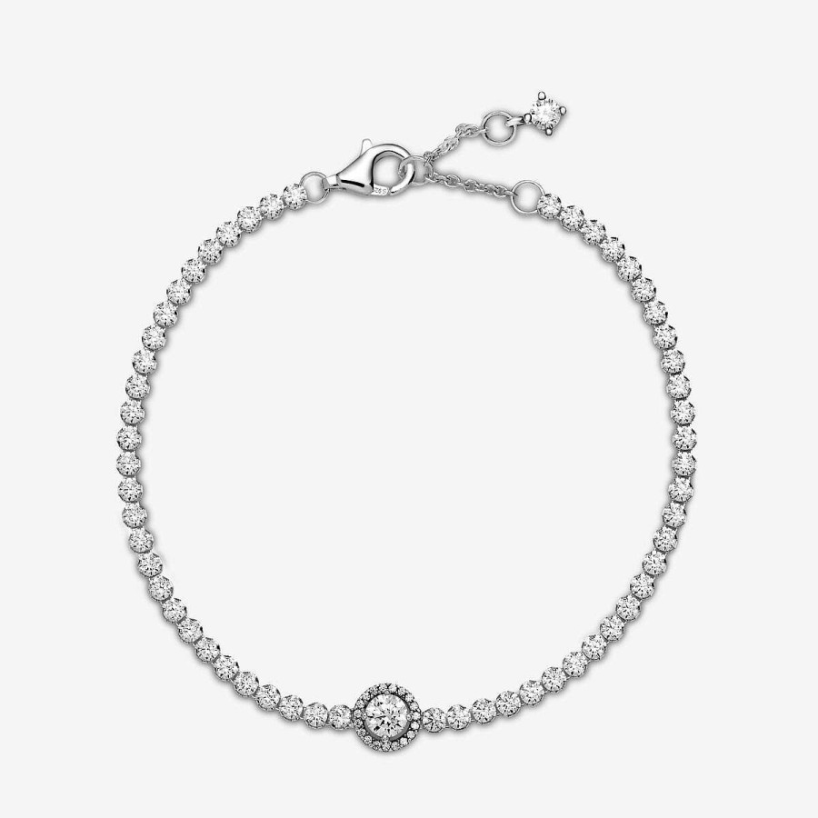 Pandora Pulseira De Zirc Nias Sparkling Halo Online