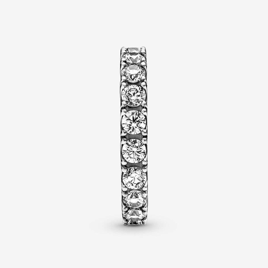 Pandora Anel Sparkling Row Eternity Prata Wholesale