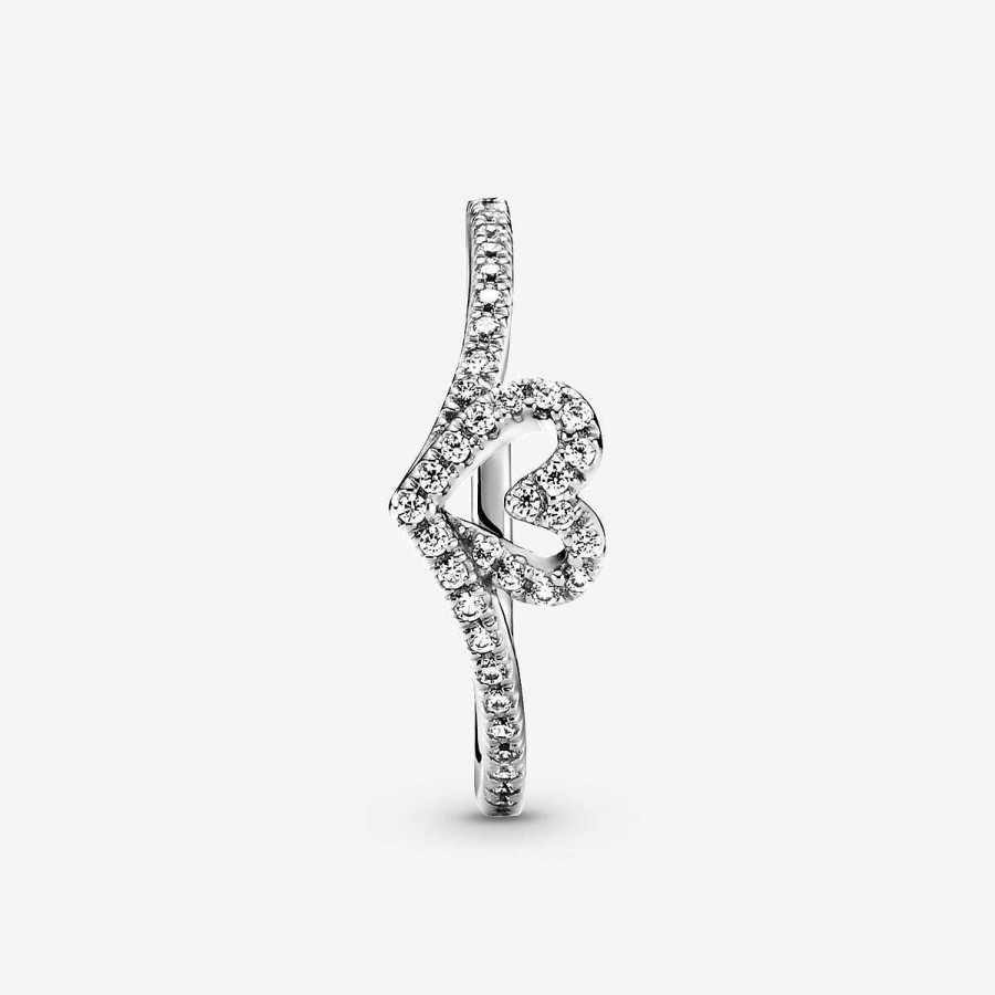 Pandora Anel Wishbone Cora O Brilhante Prata Wholesale