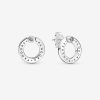 Pandora Brincos Revers Veis Pav & Logo Circle Clearance